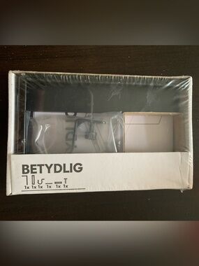 IKEA BETYDLIG Black Phone Holder with Mounting Clips